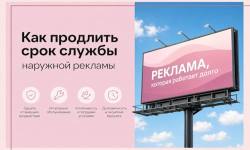 Как продлить срок службы наружной рекламы в  Губкине
