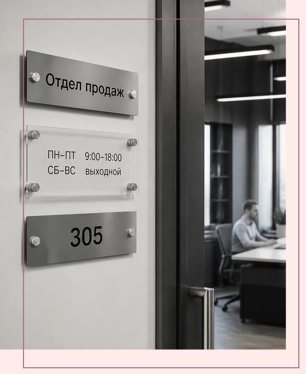 Офисные таблички на дверь в Губкине по цене от 4977 р. | Аванза-Гбк